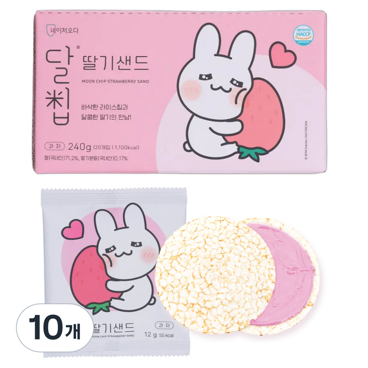 달칩 딸기샌드 20p, 240g, 10개