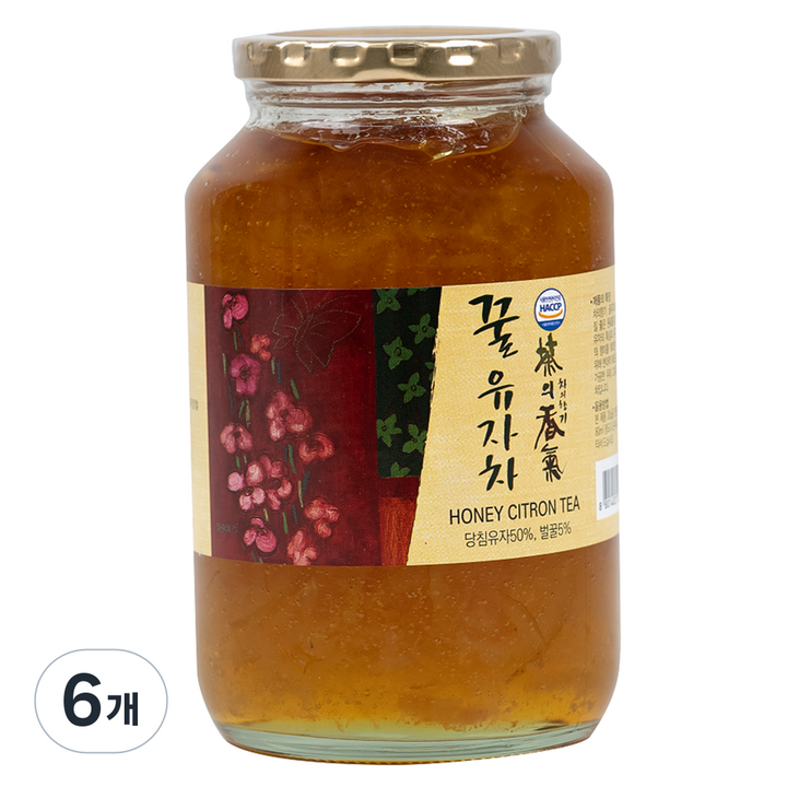 차의향기 꿀 유자차, 1kg, 1개입, 6개