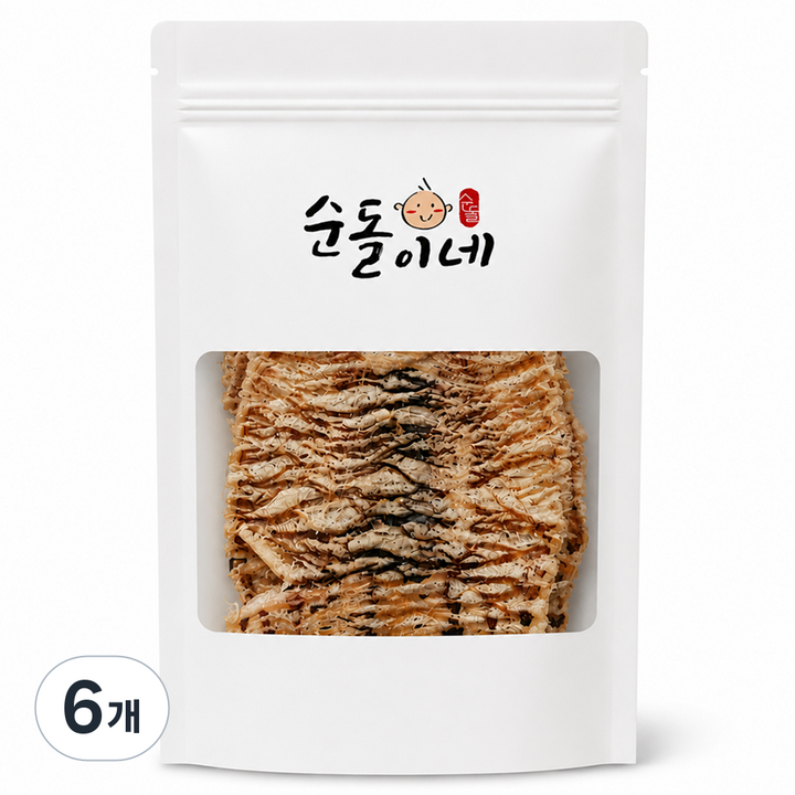 순돌이네 맥반석 오징어 몸통, 6개, 150g