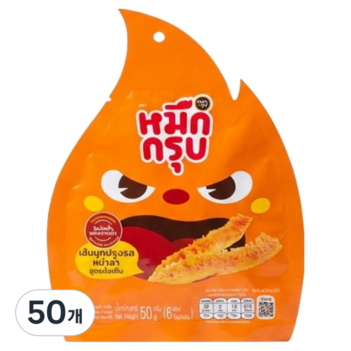 묵끄럽 마라곤약스낵 오리지널 마라맛, 50g, 50개
