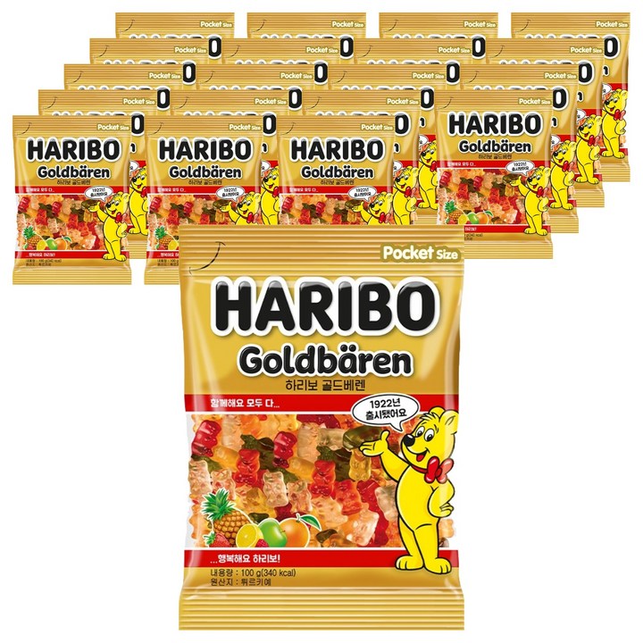 하리보 골드베렌 젤리, 100g, 20개