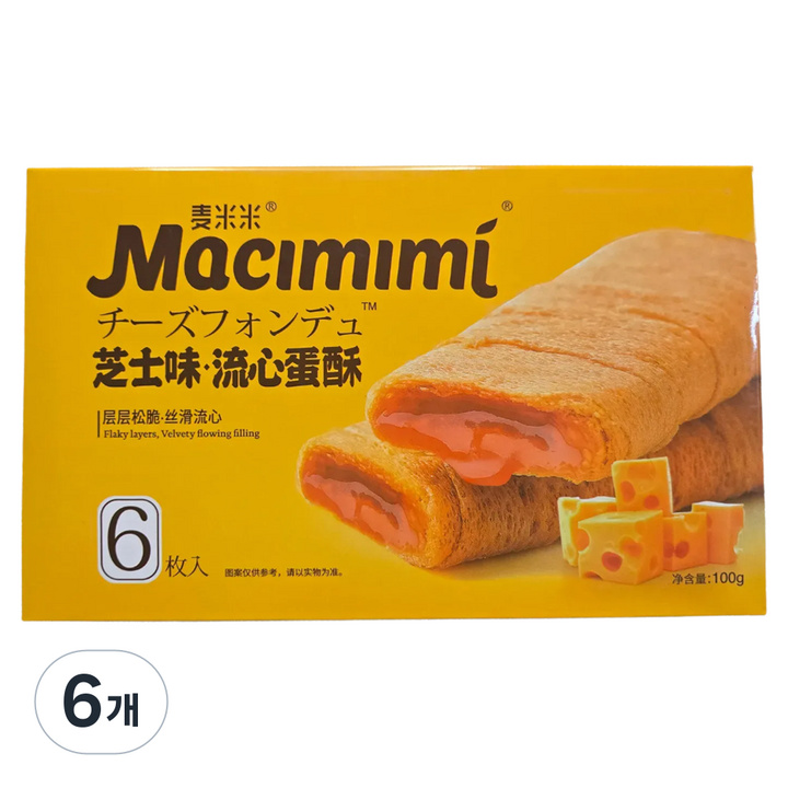 마치미미 부드러운 치즈 계란 크리스피, 100g, 6개