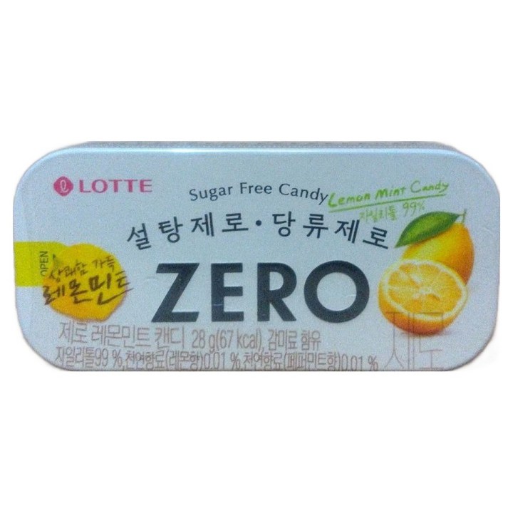 롯데제로 레몬민트 캔디, 28g, 1개