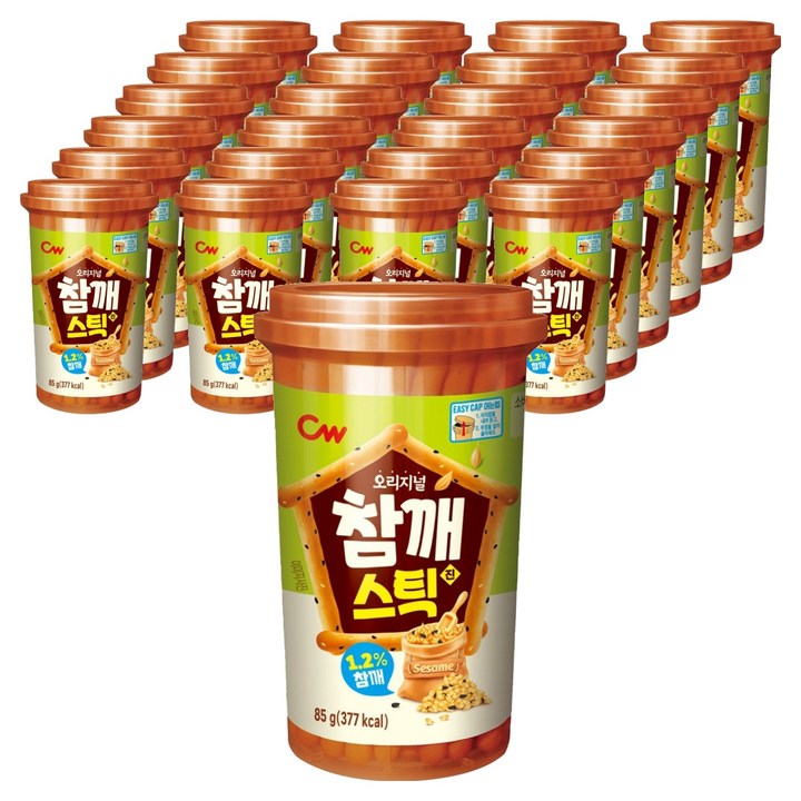 청우식품 참깨스틱 진, 85g, 25개