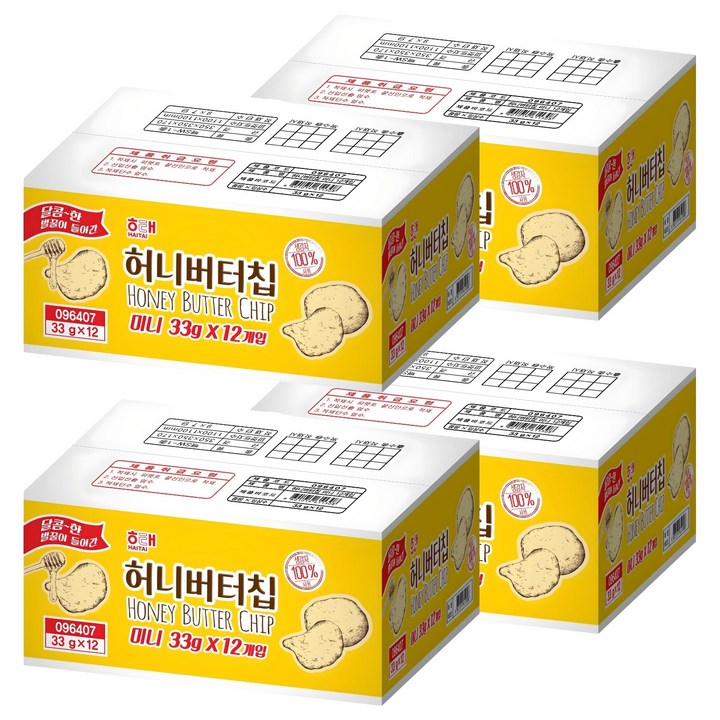 해태제과 허니버터칩, 33g, 48개