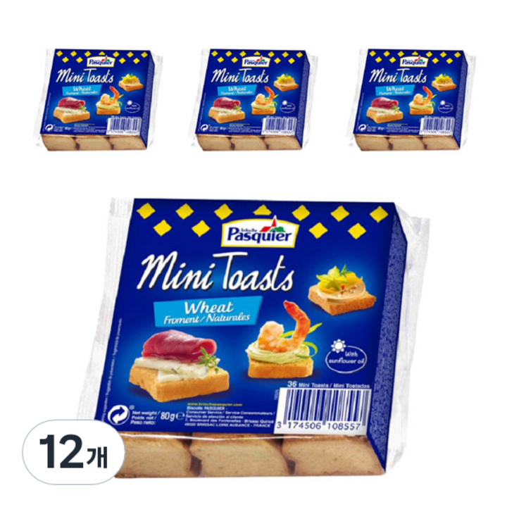 파스키에 미니 토스트, 80g, 12개
