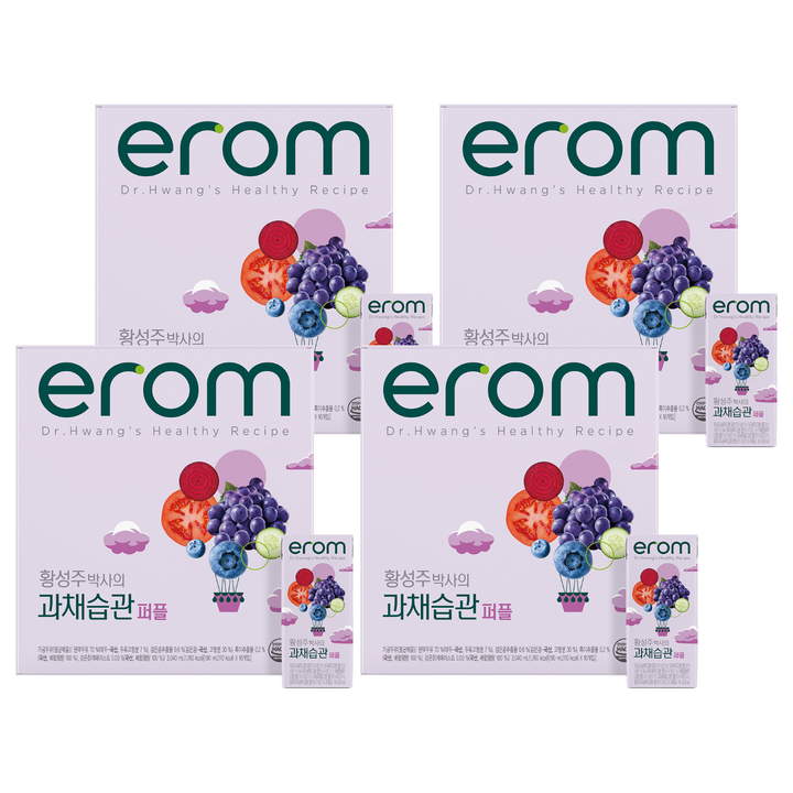 이롬 황성주 과채습관 퍼플 혼합주스, 190ml, 64개