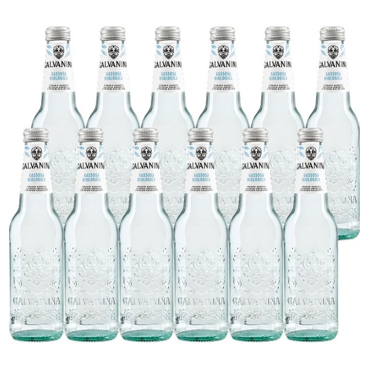갈바니나 유기농 가소사 레몬 탄산음료, 355ml, 12개