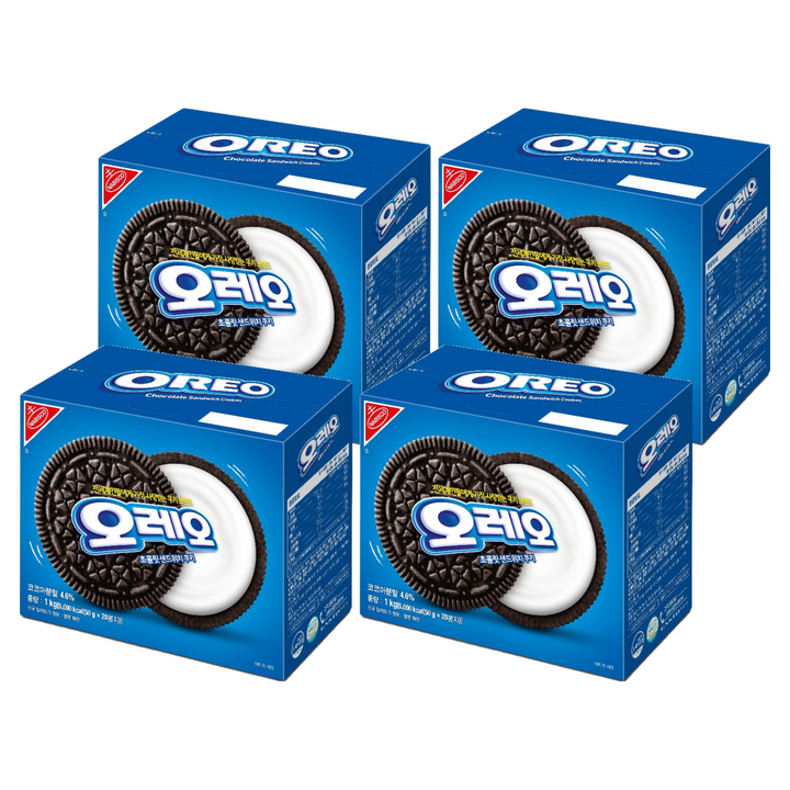 오레오 화이트 크림 초콜릿 샌드위치 쿠키, 1kg, 4개