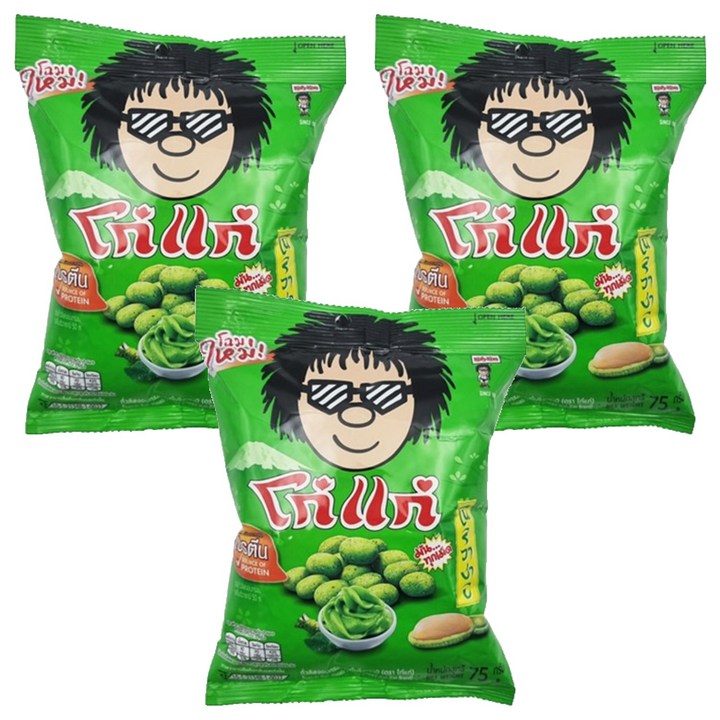 코케 노리 와사비 플레이버 땅콩과자, 75g, 3개