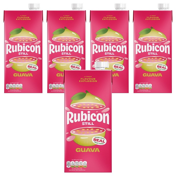 rubicon 구아바 열대과일주스, 1L, 5개