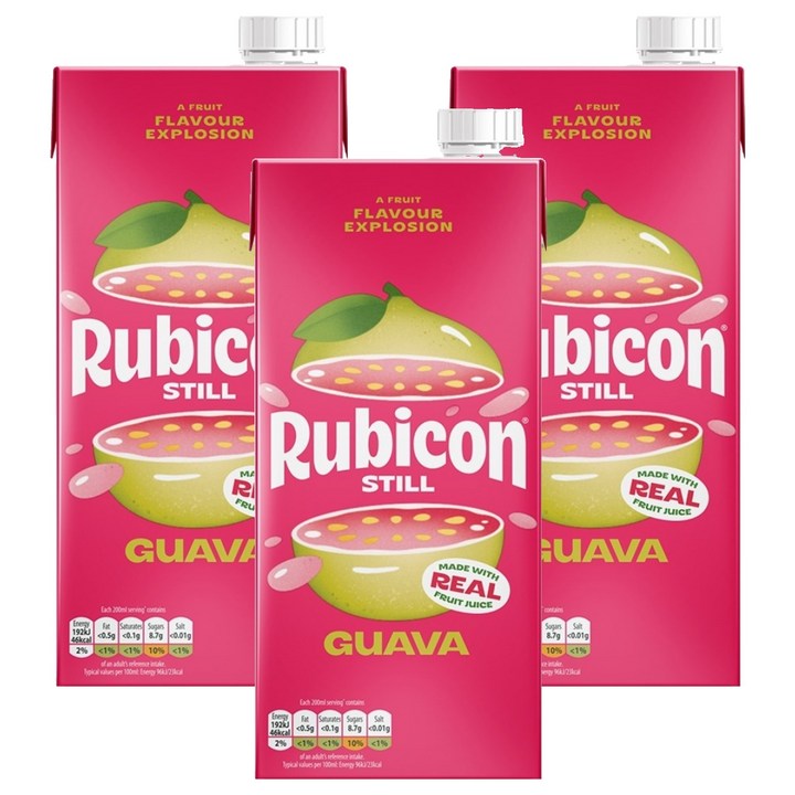 rubicon 구아바 열대과일주스, 1L, 3개