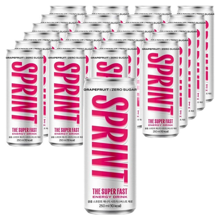 클룹 스프린트 에너지 드링크 시트러스버스트 제로, 24개입, 250ml