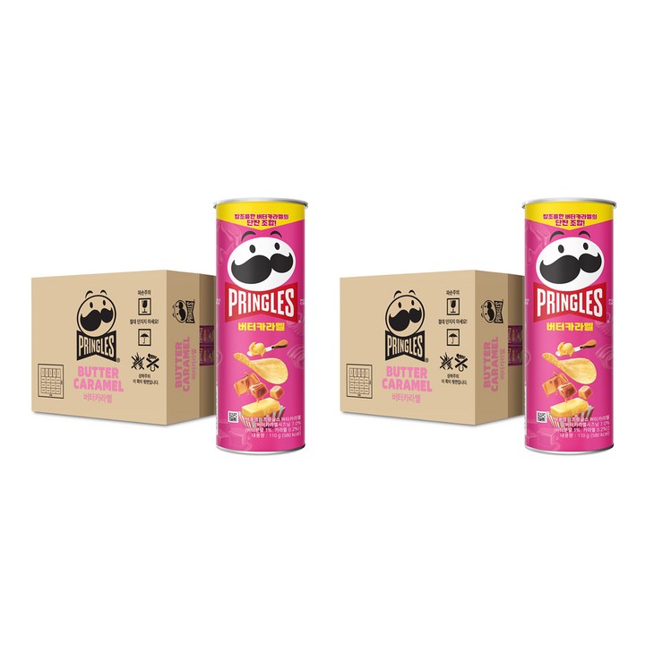 켈로그 프링글스 버터카라멜, 110g, 24개