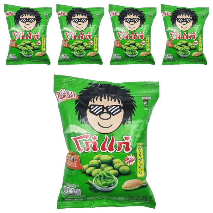 코케 노리 와사비 플레이버 땅콩과자, 75g, 5개