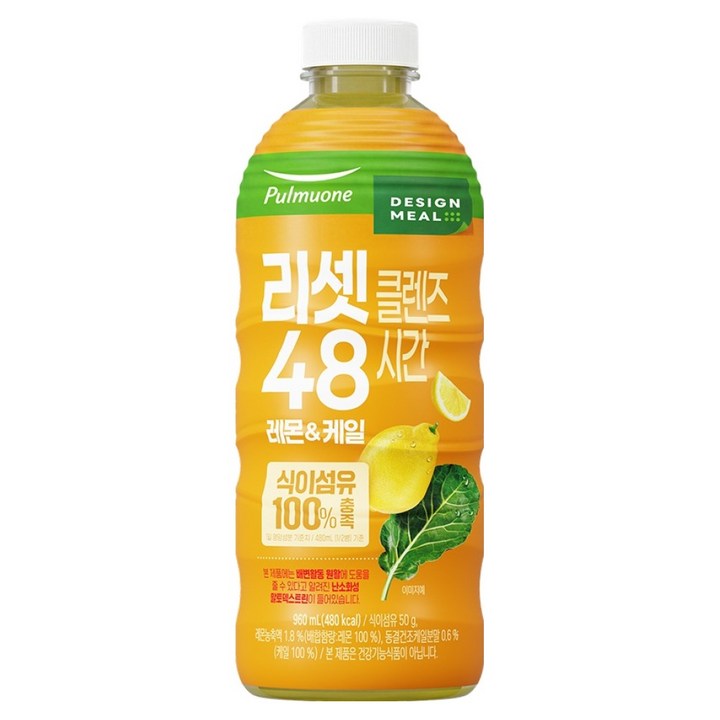 풀무원 리셋클렌즈 48시간 레몬 & 케일 주스, 1개, 960ml