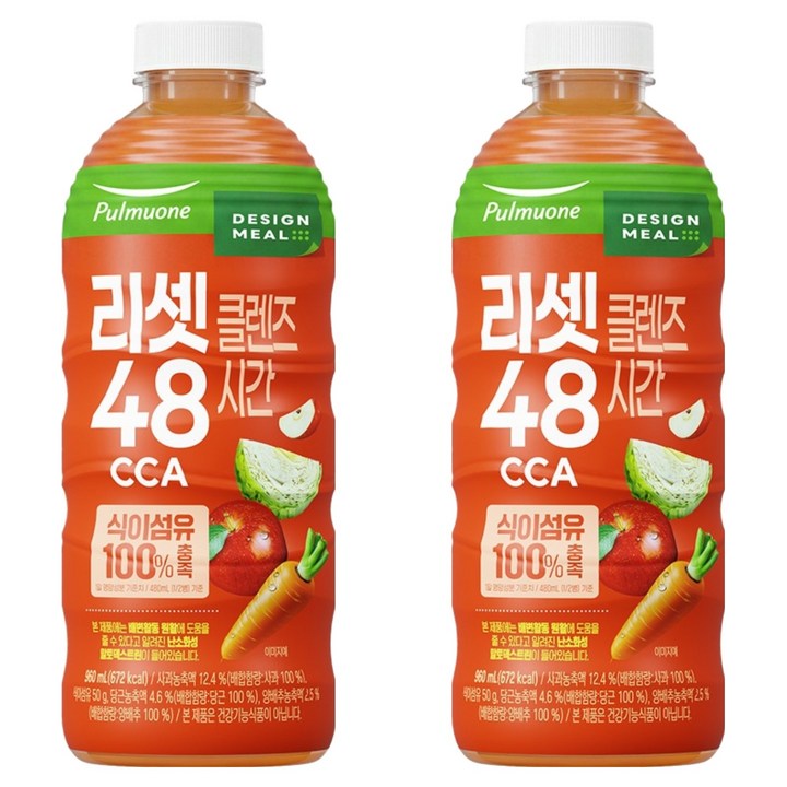 풀무원 리셋클렌즈 48시간 CCA주스, 2개, 960ml