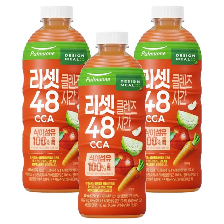 풀무원 리셋클렌즈 48시간 CCA주스, 3개, 960ml