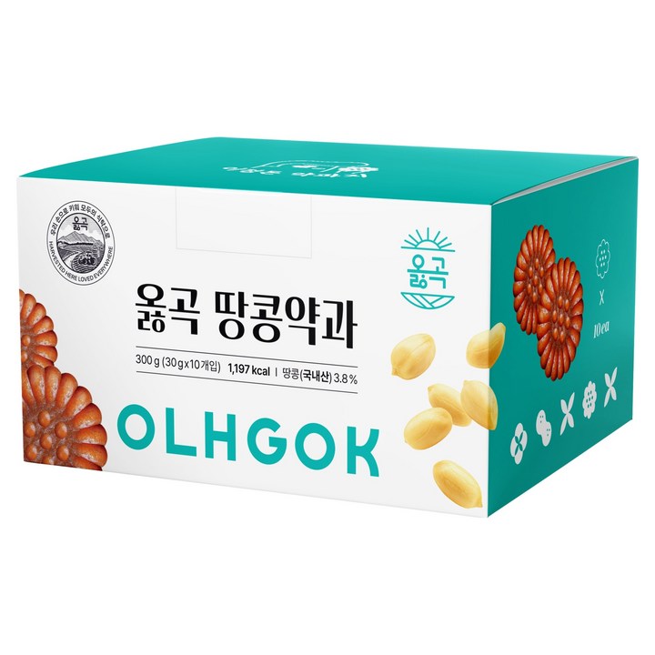 옳곡 땅콩약과 이정돈 약과지 10p, 1개, 300g