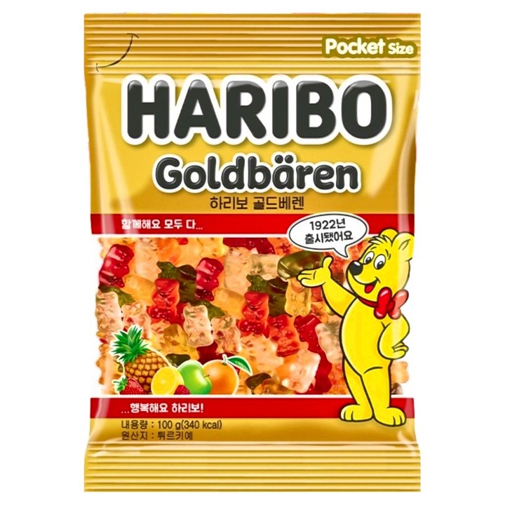 하리보 골드베렌 젤리, 1개, 100g