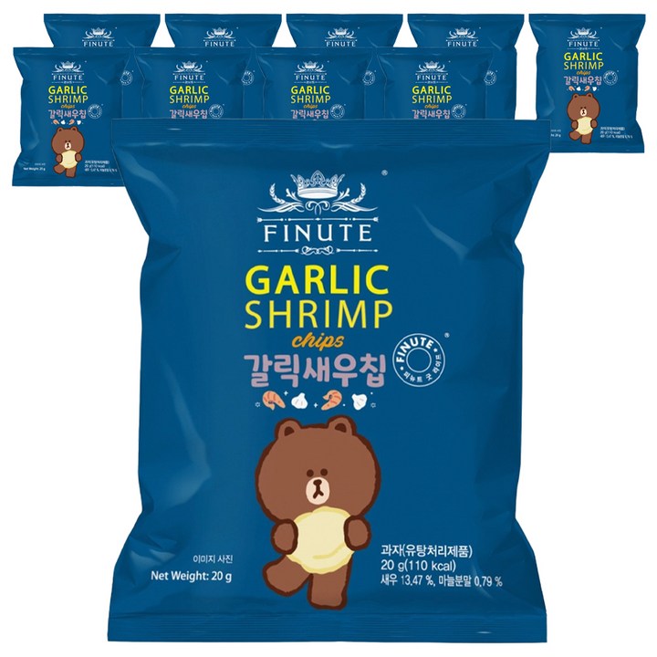 피뉴트 갈릭새우칩, 20g, 10개