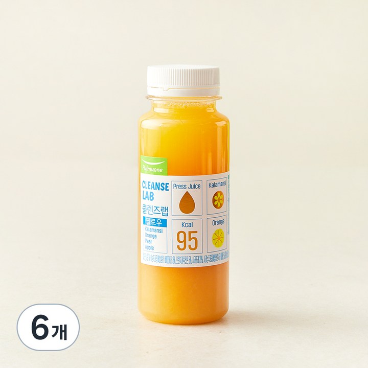 풀무원 녹즙 클렌즈랩 옐로우, 190ml, 6개