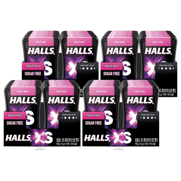 호올스 XS 후르츠 믹스향 캔디 12p, 180g, 4개