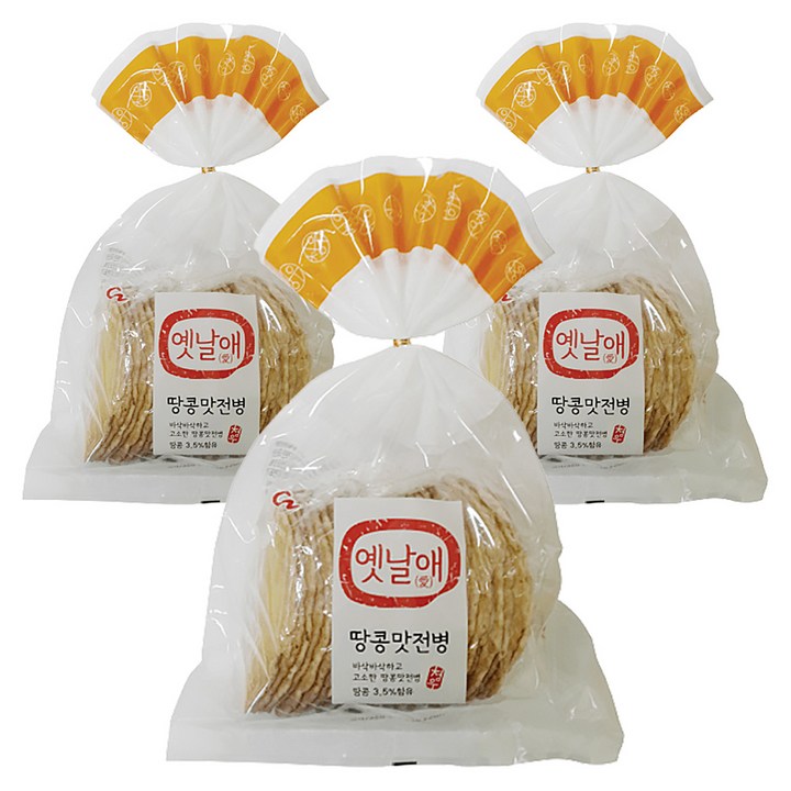 청우식품 옛날애 땅콩전병, 250g, 3개