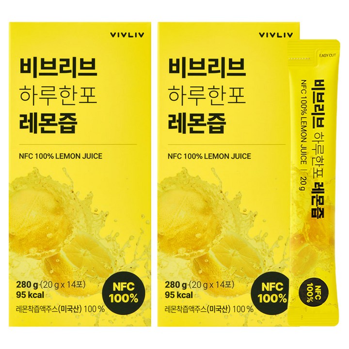 비브리브 하루한포 심으뜸 레몬즙, 28개, 20g