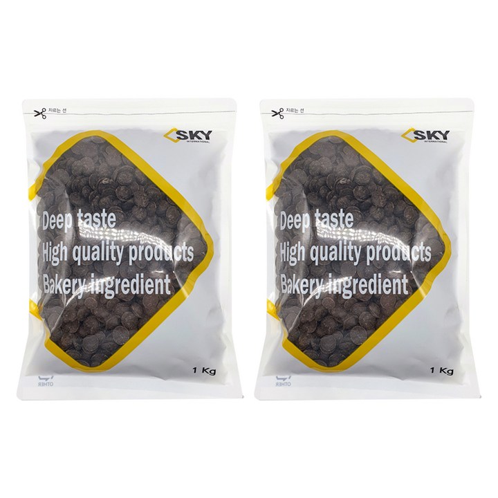 다하임 이르카 리노 다크 커버춰 초콜릿, 2개, 1kg