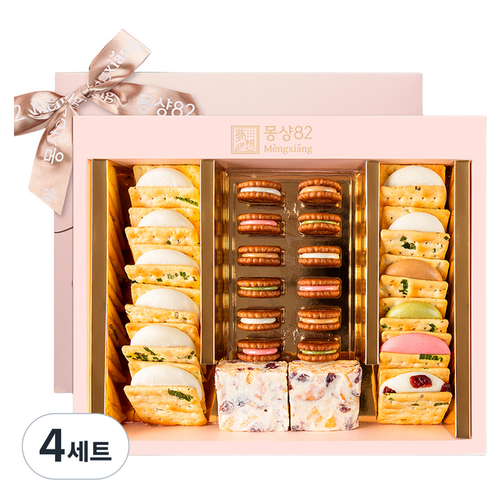 몽샹82 패밀리 F3 선물세트+쇼핑백, 372g, 4세트