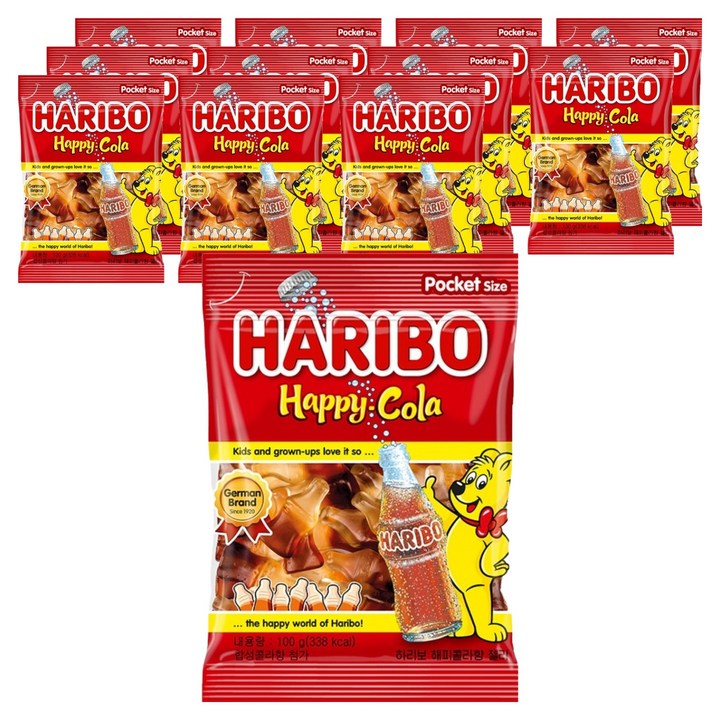 하리보 해피콜라향 젤리, 100g, 12개