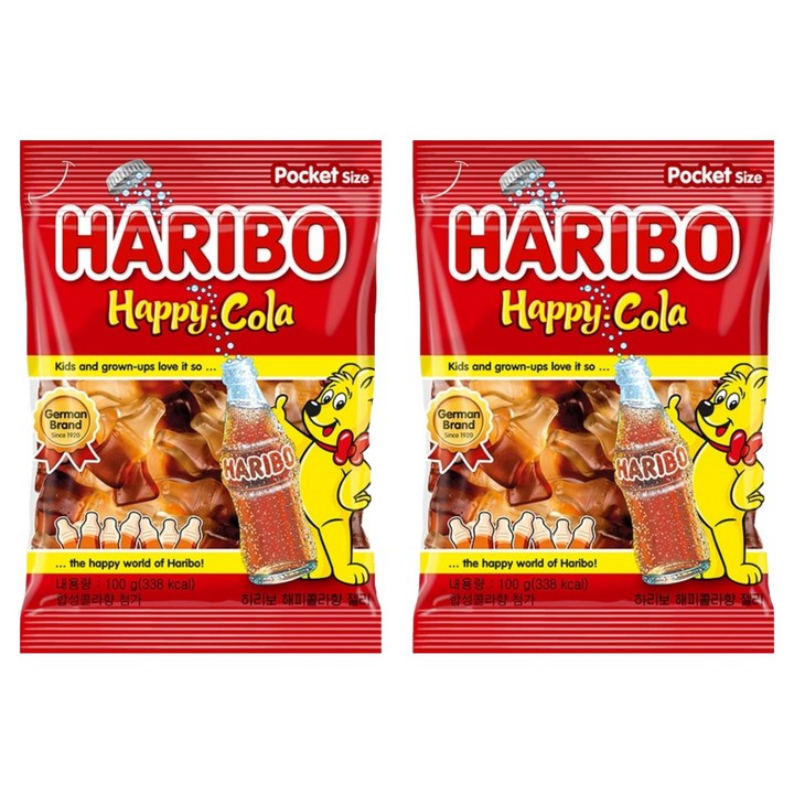 하리보 해피콜라 젤리, 100g, 2개
