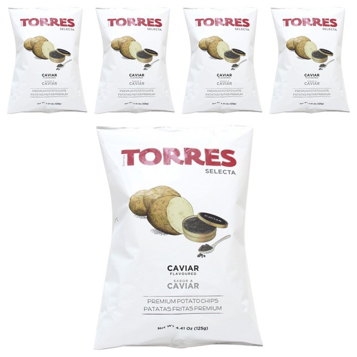 토레스 셀렉타 캐비어 감자스낵, 125g, 5개