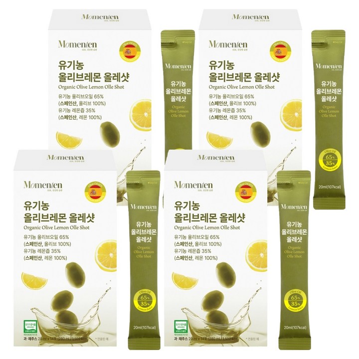 모먼튼 올리브레몬 올레샷 14p, 4개, 280ml