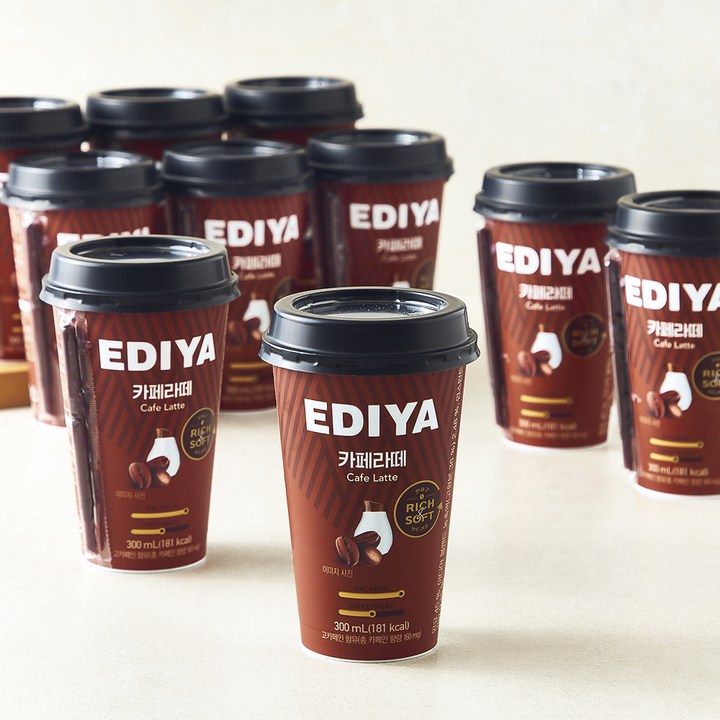 이디야 카페라떼 10개입, 10개, 300ml