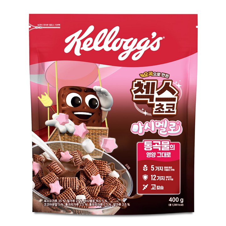 첵스초코 오곡으로 만든 마시멜로 시리얼, 400g, 1개