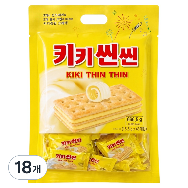 키키씬씬 크래커, 666.5g, 18개