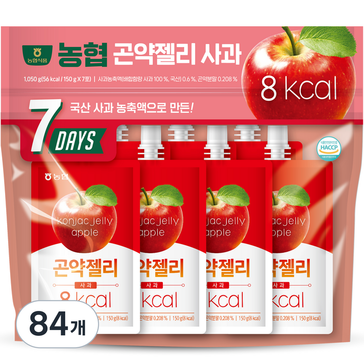 농협식품 곤약젤리 사과, 150g, 84개