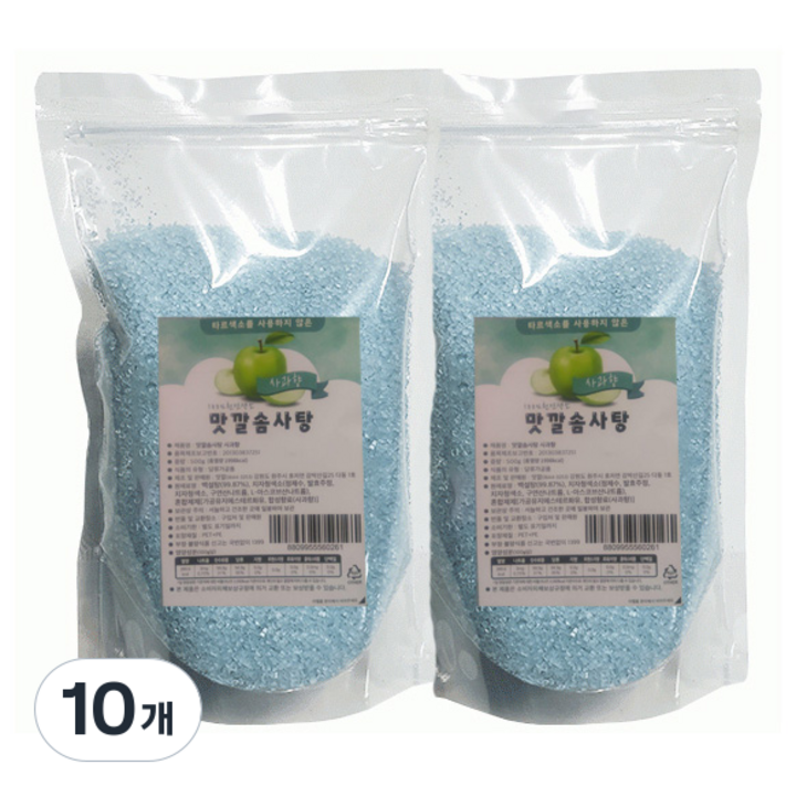 맛깔 설탕 솜사탕 전용 설탕 사과향, 500g, 10개