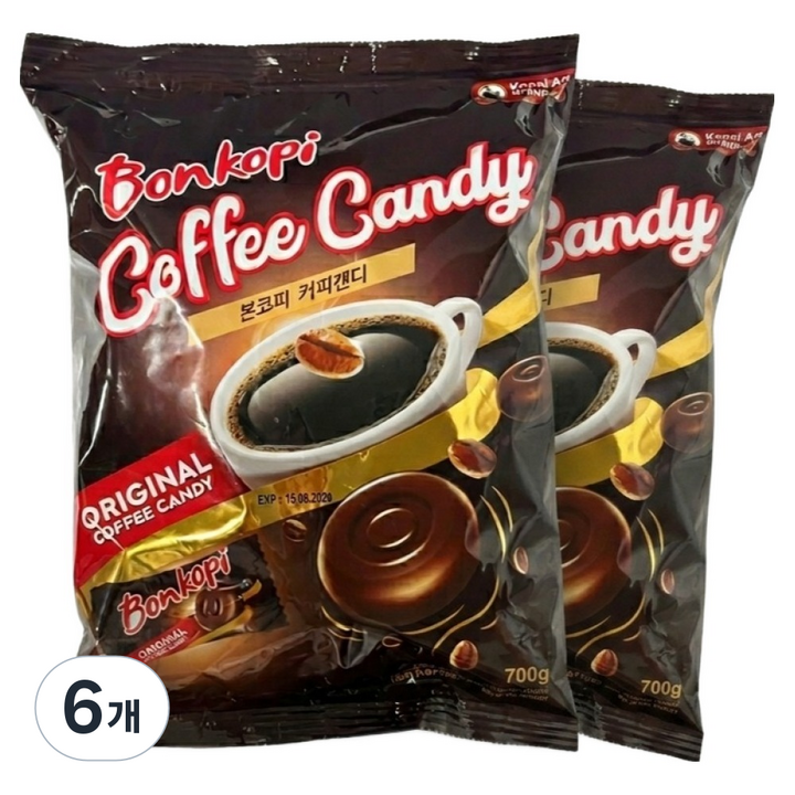 이루다 대용량 커피 본코피 캔디, 6개, 700g