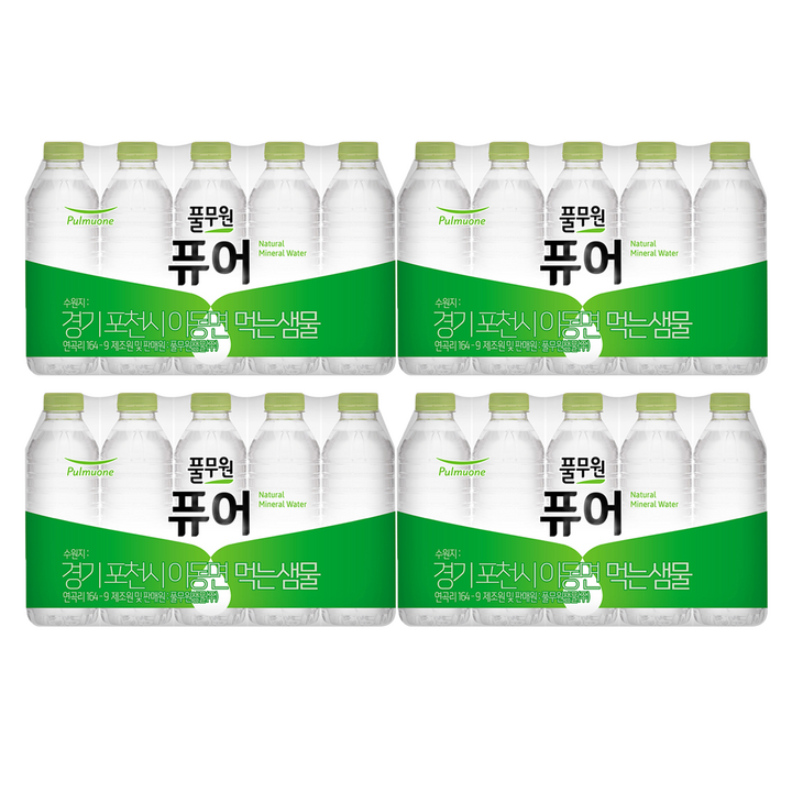 풀무원 퓨어 무라벨 생수, 330ml, 80개