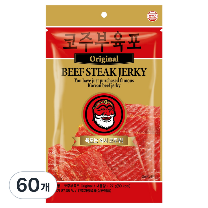 코주부 육포 Original, 27g, 60개