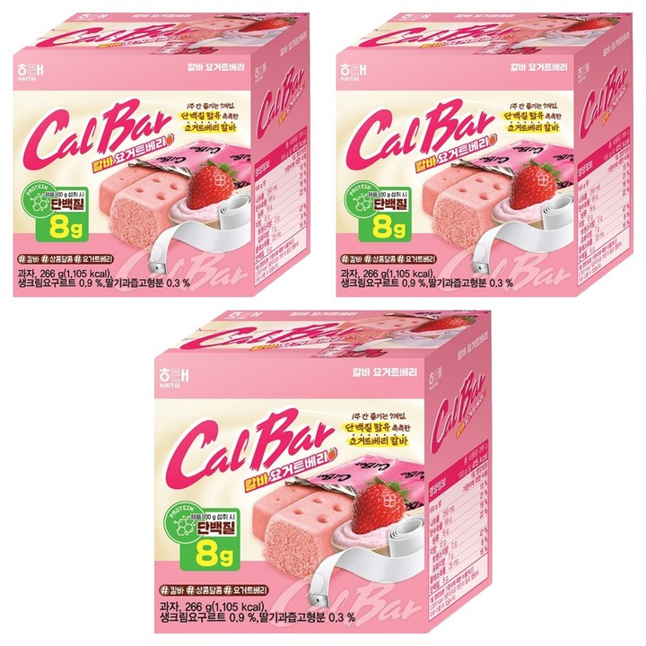 해태제과 칼로리바란스 요거트베리 7p, 266g, 3개