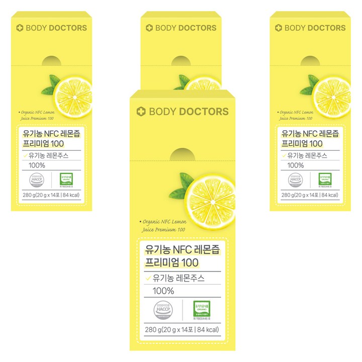 바디닥터스 유기농 NFC 레몬즙 프리미엄 100, 20g, 56개