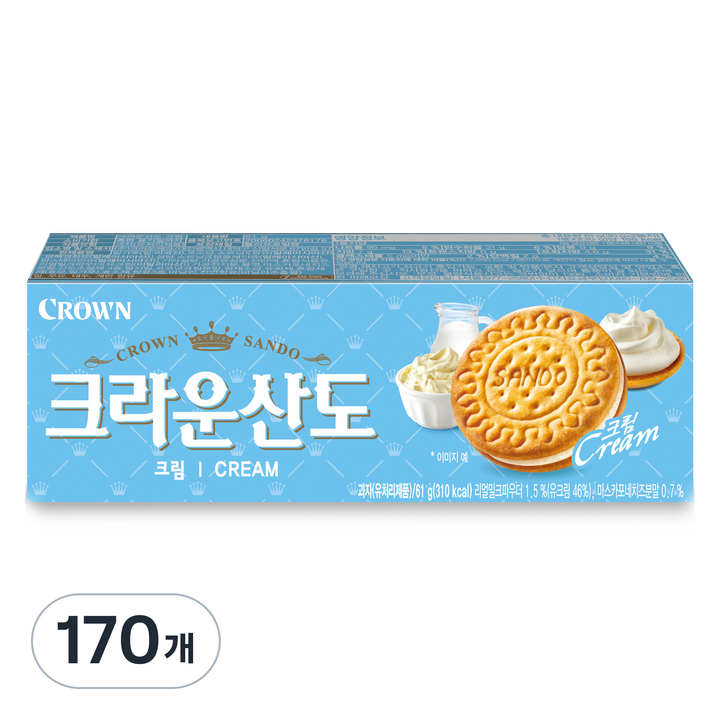 크라운산도 크림, 61g, 170개