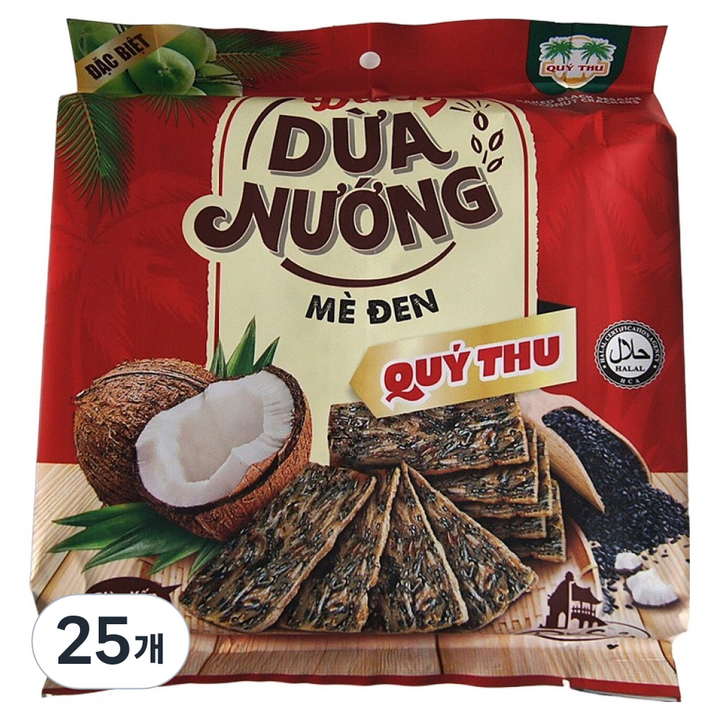 꾸이투 코코넛 검은깨 크레커 12p, 125g, 25개