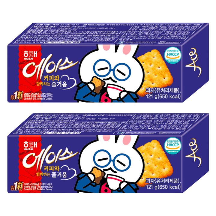 해태제과 에이스 과자, 121g, 2개