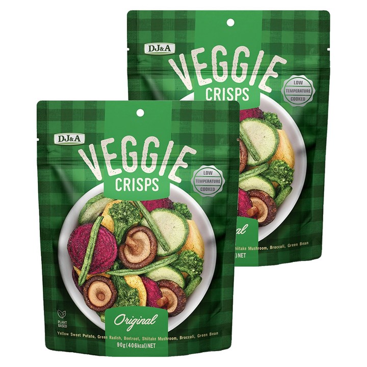 디제이앤에이 베지 크리스프 오리지널, 90g, 2개