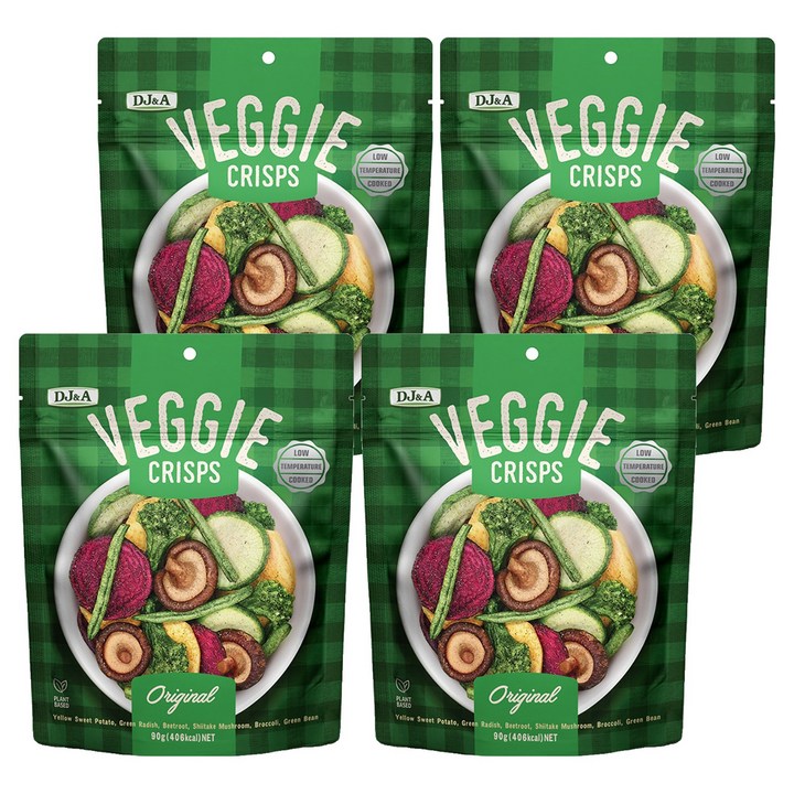디제이앤에이 베지 크리스프 오리지널, 90g, 4개